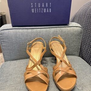 Stuart Weitzman Nude Strappy Heels
